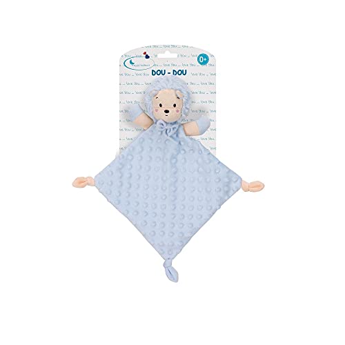 Interbaby - Dou Dou para beb&eacute;s, Manta de apego, Erizo Azul, 28x17 cm