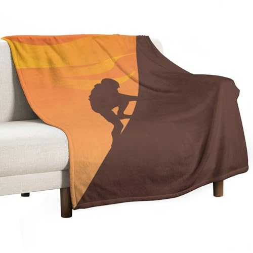 TMWHONG Climb The Rock - Manta con citas motivacionales inspiradoras, suave, ligera, 100 x 130 cm