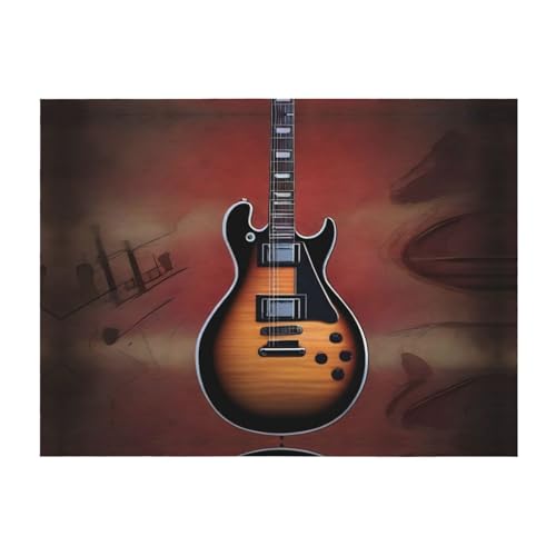 PHAYAH Manta de guitarra rock de 50 x 40 pulgadas, manta de franela grande y esponjosa para sof&aacute; o...