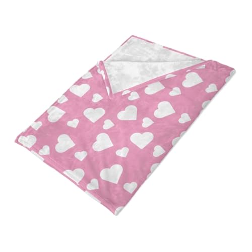 Manta de coraz&oacute;n, manta c&aacute;lida, colcha grande con tem&aacute;tica de amor, 39.37 x 27.56 x 0.79...