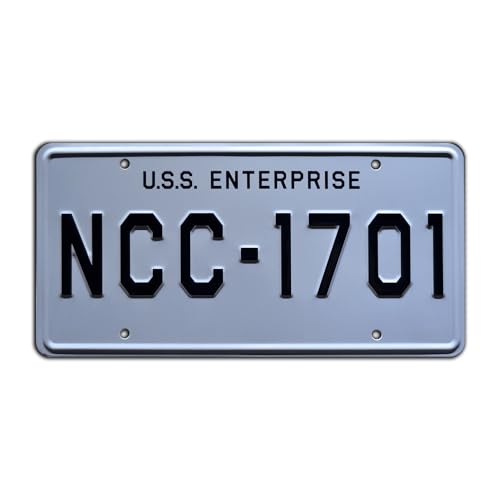 Matrícula de metal de tamaño estándar de EE.UU. de Star Trek, USS Enterprise, NCC-1701