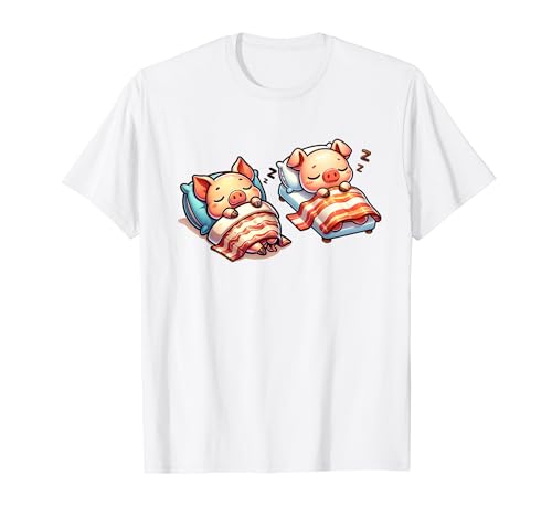 Cerditos en mantas Sleeping Pigs Bacon Camiseta