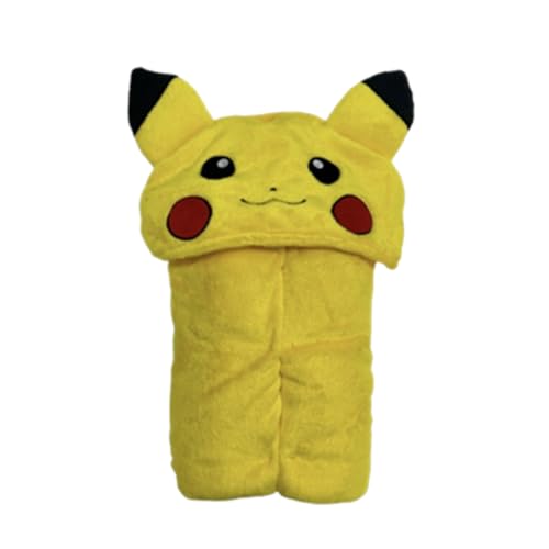 Pikachu Homadict - Manta con Capucha Pok&eacute;mon 120 x 150 cm, Suave y c&oacute;moda, con Licencia Oficial,...