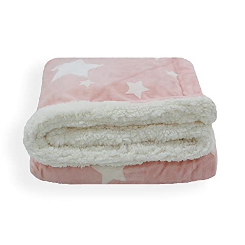 Acomoda Textil - Manta para Beb&eacute;, Manta Cuna 100x140 cm. Manta Beb&eacute; Estrellas con Borreguito,...