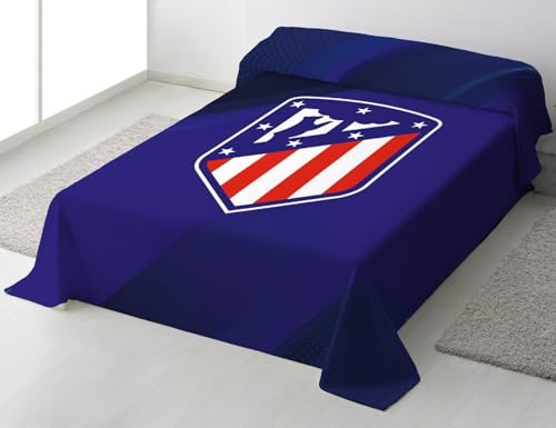 Dhestia Home - Manta Rachel Licencia Oficial Atlético de Madrid Fútbol Cama 90 - Color Azul, Talla...