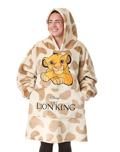Disney Sudadera con Capucha Tipo Manta portatil para Mujer El Rey Leon | Jersey con Capucha Color...