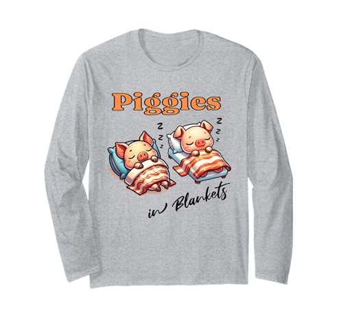Cerditos en mantas cerdos durmiendo tocino Manga Larga
