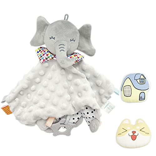 1 Manta de Elefante para ni&ntilde;os y 2 Juguetes de Peluche, Juguetes de mu&ntilde;eca para ni&ntilde;os, edred&oacute;n...