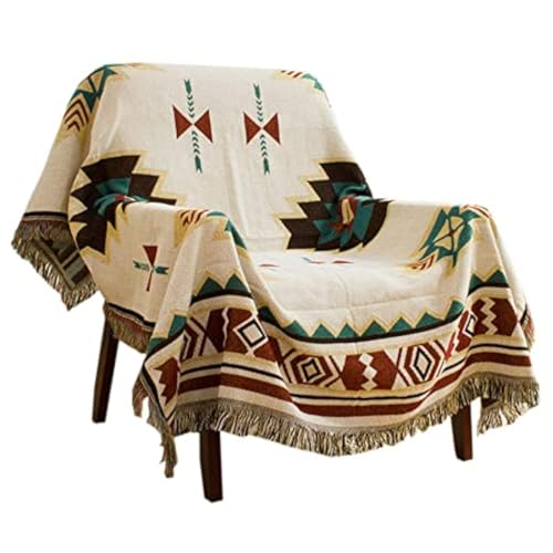 Mantas Sofa etnicas Aztec Navajo Lanzar Manta Bohemia Tribal étnico Geométrico Patrón De Alfombra...