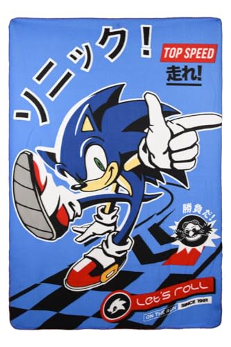 Sonic The Hedgehog Manta, Dise&ntilde;o Sonic el Erizo Manta, Manta de Sof&aacute; Cama, Forro Polar Suave y...