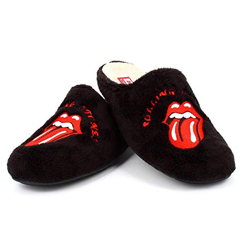 Zapatillas cómodas andar por casa Lengua Rolling Stones forro pelo suapel (numeric_41)