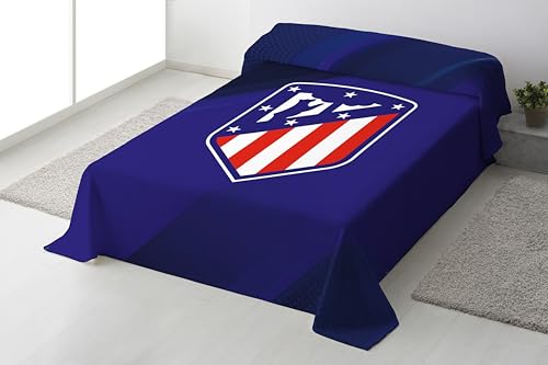 ASDITEX Manta Rachel Terciopelo Atlético de Madrid 160 cm. Ancho x 240 cm. Largo (100% poliéster)