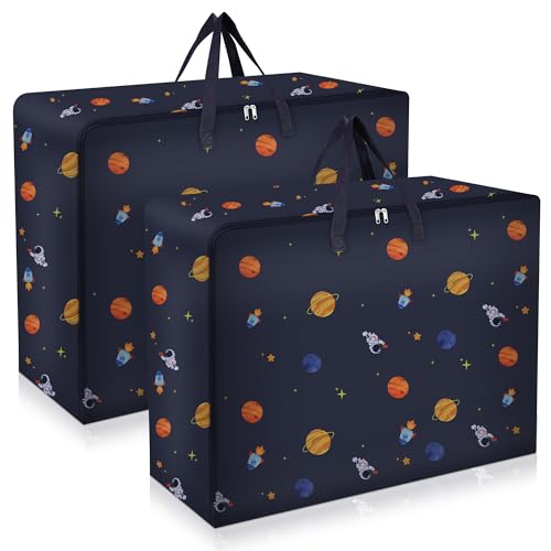 Fentar 2Pc Bolsa de Ropa de Tela Oxford, 105L Cajas Almacenaje Ropa, Impermeable Bolsa Grande...