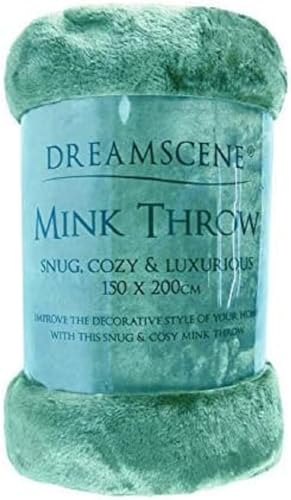 Dreamscene Manta de Lujo de Piel sint&eacute;tica de vis&oacute;n sobre sof&aacute; Cama, Manta Suave y c&aacute;lida, Azul...