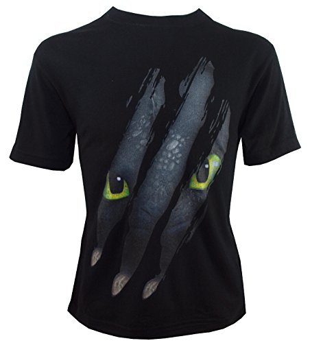 Camiseta para ni&ntilde;o con dise&ntilde;o de DreamWorks C&oacute;mo Entrenar a tu drag&oacute;n, Cabeza y Garras de...
