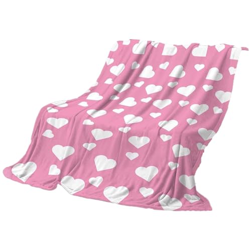 Duroecsain Manta suave con forma de coraz&oacute;n, manta de franela suave, accesorio para fiestas de San...