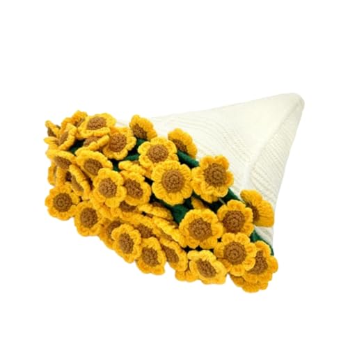 Manta de flores de ganchillo, manta de punto, ramo de girasoles hecho a mano, para tu sof&aacute;, cama o...
