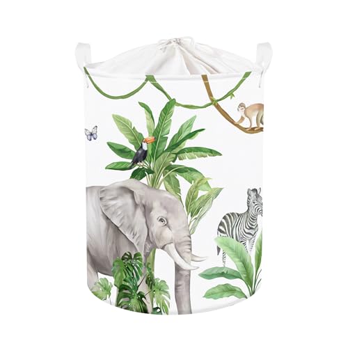 Clastyle Cestos Almacenaje Infantil Animales de la Jungla Tropical Cesta Ropa Sucia Palmera para...
