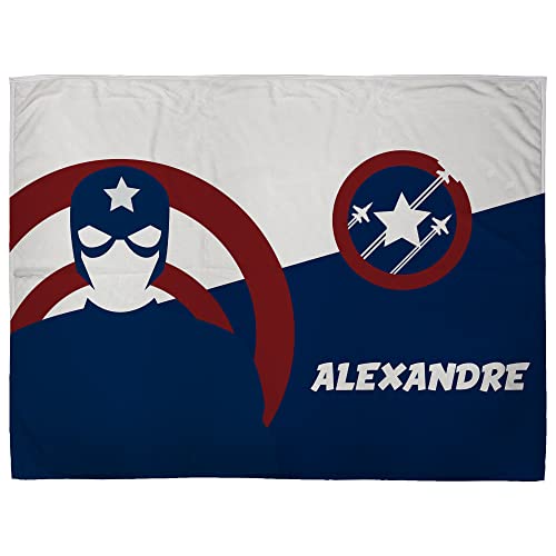 LolaPix Manta Personalizada. Regalo Friki. Superh&eacute;roes. Tejido Certificado Oeko-Tex. Tama&ntilde;o...