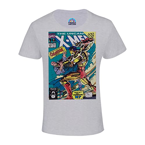 Camiseta infantil mixta X Men Marvel Manta c&oacute;mics Vintage Comics, gris, 4 a&ntilde;os