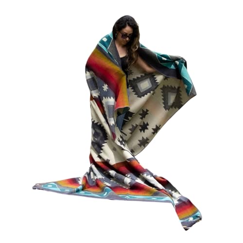 Tommy Lion - Manta de lana de alpaca 228 x 203 cm, hipoalerg&eacute;nica, suave, ligera, tejida a mano....