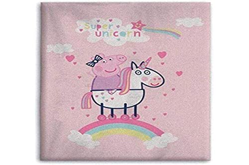 Peppa Pig Manta Polar con dise&ntilde;o de Unicornio, 100 x 140 cm, Color Rosa