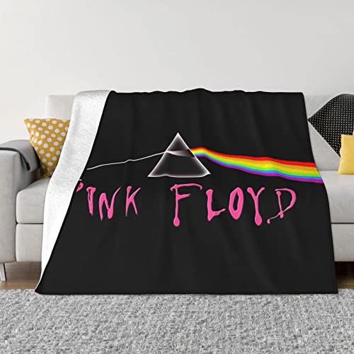 Lsjuee Pink Rainbow Floyd Manta de Viaje Super Suave Manta de Viaje otoño Invierno y Primavera...