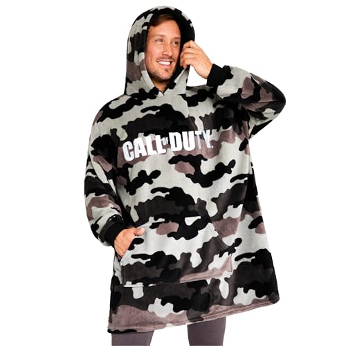 Call of Duty Hombre Sudadera con Capucha - Batamanta de Forro Polar Oversized - Talla &Uacute;nica