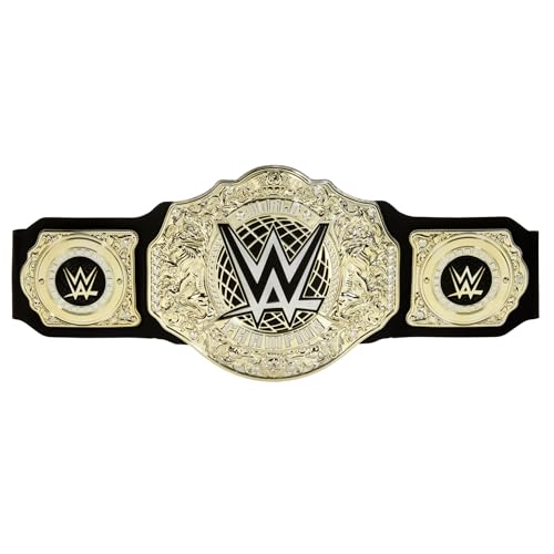 Mattel WWE Cintur&oacute;n de Campe&oacute;n Mundial de Pesos Pesados, Complemento para Disfraz en Cuero...