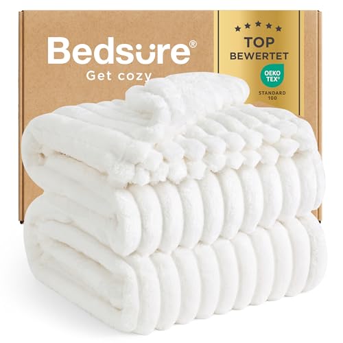 Bedsure Manta Suave y Esponjosa, Manta de Forro Polar, Manta de Cord&oacute;n Gruesa, Suave y c&aacute;lida,...