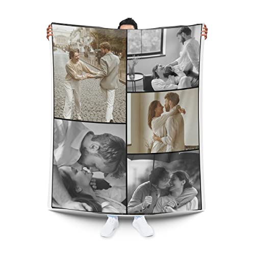 Manta Collage Personalizada con Foto y Texto. Manta Polar Personalizada |E&B PORRAS (5 Imágenes)