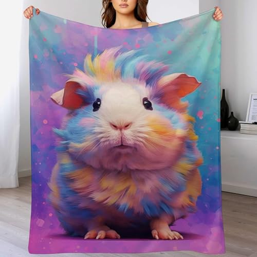 Guinea Pig - Manta suave de franela tama&ntilde;o queen size para el sof&aacute; o cama o el sof&aacute;, ultrasuave y...