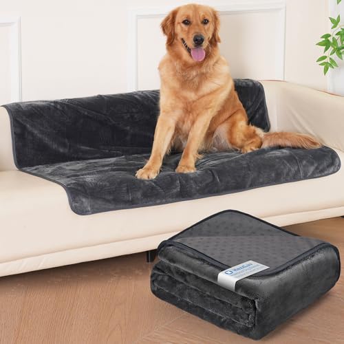 HezzLuv Manta Impermeable para Perros 100 x 120 cm, Manta Lavable de Franela para Sof&aacute; y Cama,...