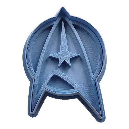 Cuticuter Star Trek Insignia Cortador de Galletas, Plástico, Azul, 8x7x1.5 cm