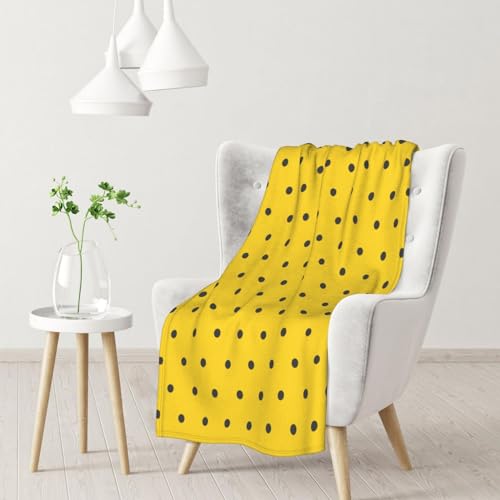 BeNtli Manta, Manta de Franela c&aacute;lida/Manta de Cama para sof&aacute; Oficina 102X 76 cm,Lunares Negros...