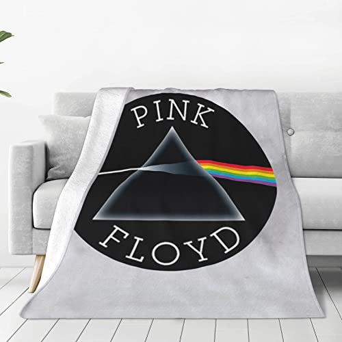 Pink Rainbow Floyd Cute Manta suave, ligera, cómoda, premium, franela, calentador de cama, aire...
