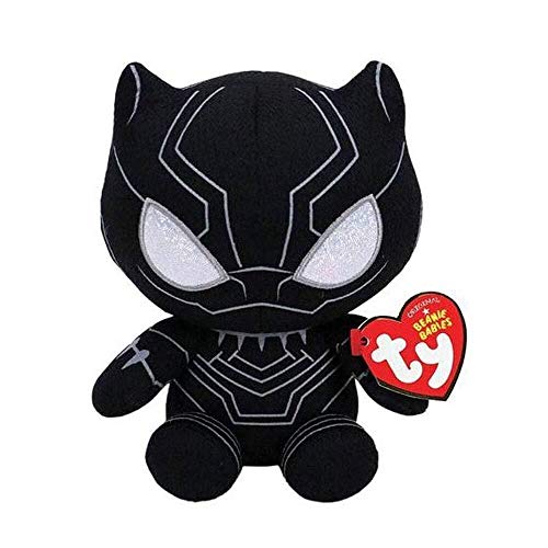 ty Marvel Avengers Black Panther Regular, Gorro Blando con Licencia para beb&eacute;, Peluche...