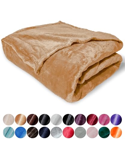 HOMEYA - Manta Sofa Peque&ntilde;a 130 x 160 - Manta para Cama. Manta Polar, Franela 100% Poli&eacute;ster,...