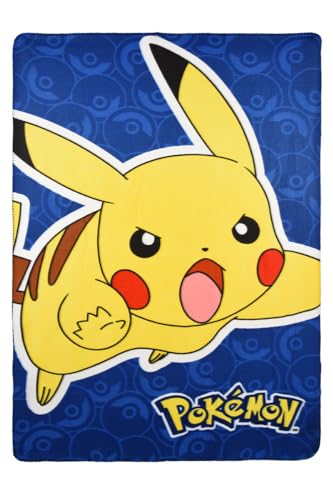 Pok&eacute;mon Manta, Dise&ntilde;o Pikachu Manta, Manta de Sof&aacute; Cama, Forro Polar Suave y C&aacute;lida, Regalo para...