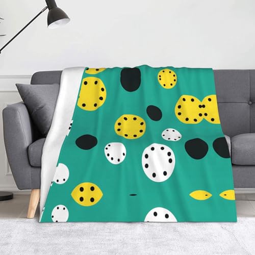 JKDGOJ Manta con patr&oacute;n de c&iacute;rculos manchados, 60 x 50 pulgadas, ligera, c&aacute;lida, c&oacute;moda, suave...