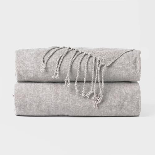 TRAMAS+ Manta Plaid de Chenilla Sofá y Cama - Confort y Elegancia en tu Hogar (120x190cm) - Gris...