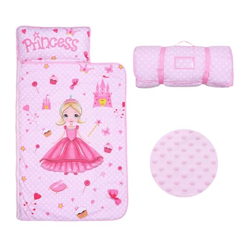 Saco de Dormir para Ni&ntilde;os con Almohada y Manta Extra Gruesa Grande 2 en 1, Alfombrilla de Siesta...