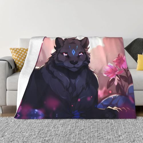 Black Panther - Manta de franela ultrasuave para sof&aacute;, cama, sala de estar, oficina, almuerzo, 40 x...
