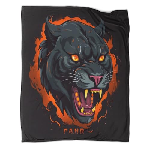 KBLDYAFB Black Panther Manta con Estampado,Estampado 3D, C&oacute;moda Y Transpirable,Cartoon Animals...