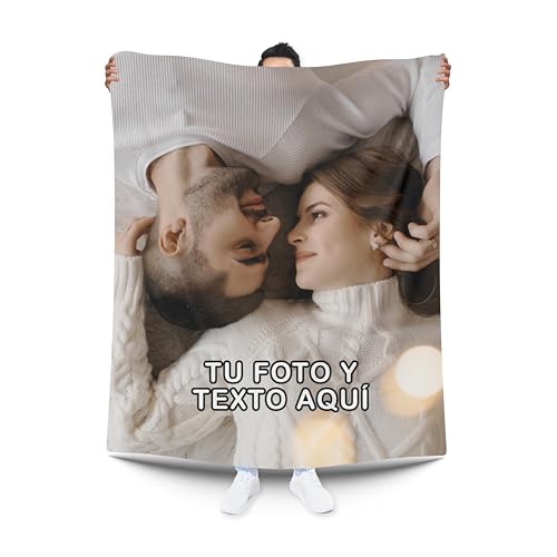 Pla Pla Pla Manta para sof&aacute; y Cama Personalizada con Foto y Texto. Manta calentita Personalizada....