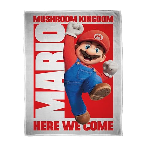 Super Mario Character World Manta de Forro Polar Oficial de la pel&iacute;cula Nintendo | Manta c&aacute;lida...