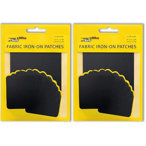 ZEFFFKA 2 PACK Tela de Parches de Jean Aplicables con Plancha Interior & Exterior Pegamento Mas...