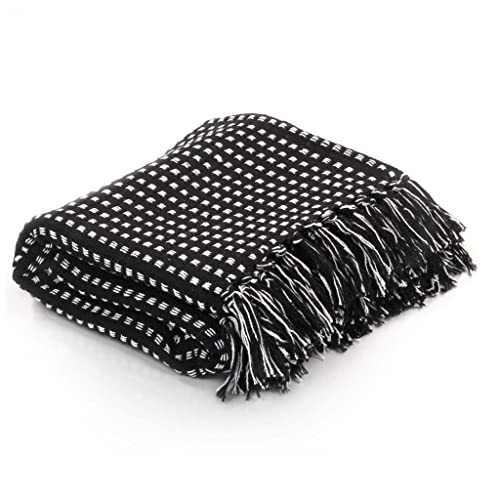 vidaXL Manta a Cuadros, Mantita Suave al Tacto, Manta Decorativa de Sof&aacute;, Manta para Silla...