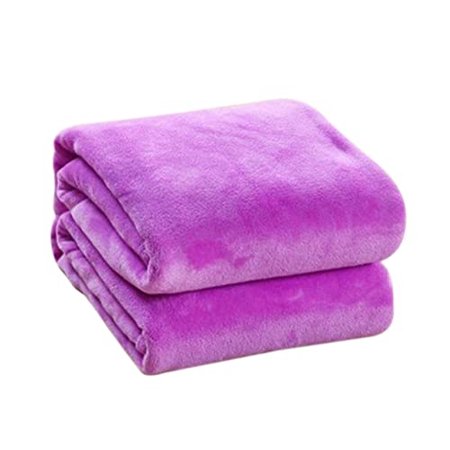 HOLIDYOYO De Vellón Cálida Acogedora Mantas De Vellón Edredón Sólido Ropa De Cama De Felpa...