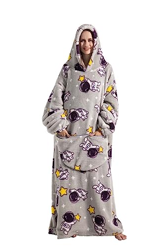 Manta con capucha alargada, de gran tama&ntilde;o, ultrasuave, c&aacute;lida, con capucha, talla &uacute;nica para...